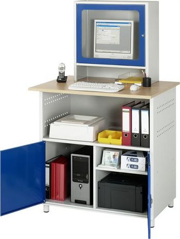 Computer-Tisch stationär B 1100 x T 790 x H 1840 mm