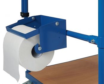 Papierrollenhalter für schwere Tisch- wagen, Ladeflächenbreite 500 mm