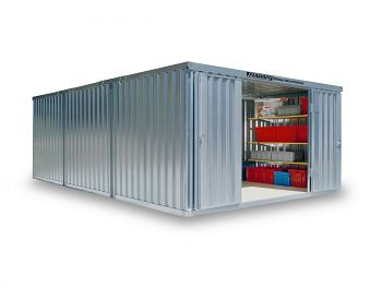 Material-Lagercontainer 3er- Kombination, verz.,vormontiert