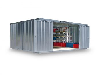 Material-Lagercontainer 2er- Kombination, verz.,vormontiert