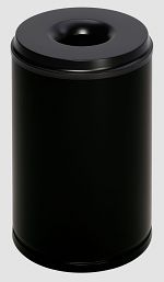 Sicherheits-Abfallbehälter feuersicher, 50 Ltr., schwarz