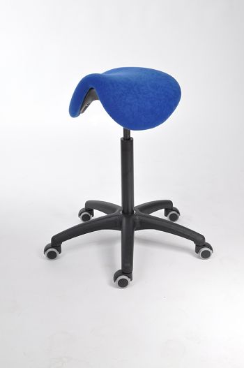 Sattelhocker Sitz Polster blau bewegtes Sitzen