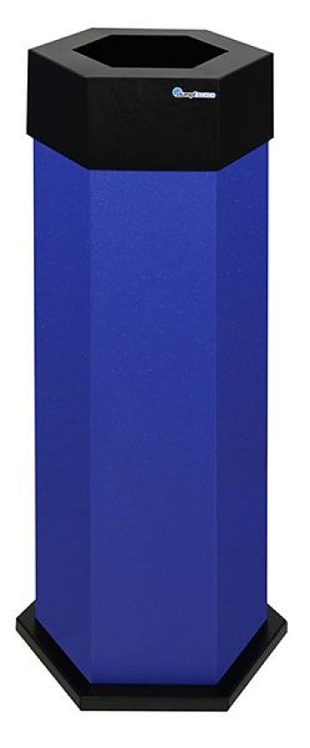 Abfallsammler sixco smart 1 x 45 Liter, blau-metallic