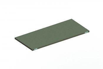 Spanplattenboden mit Zentrierblech natur, BxTxH: 2700 x 1100 x 38 mm