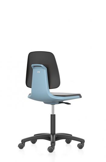 Arbeitsdrehstuhl Labsit Sitz Stoff schwarz /-schale blau