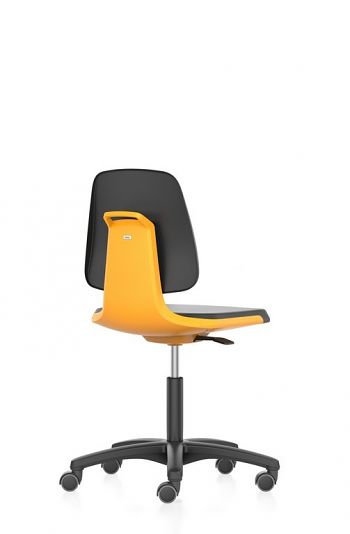 Arbeitsdrehstuhl Labsit Sitz Stoff schwarz /-schale orange