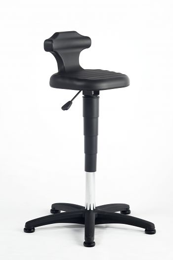 Sitz-Steh-Stuhl mit Gleiter Integralschaum schwarz