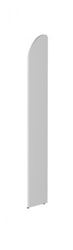 Regalabschlußwange Dante weiß HxB 1900 x 325 mm