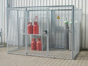 Gasflaschen-Container ohne Dach LxBxH: 3100 x 2100 x 2070 mm