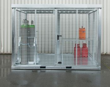 Gasflaschen-Container kompl. montiert LxBxH: 3135 x 2170 x 2260 mm