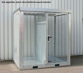 Gasflaschen-Container kompl. montiert LxBxH: 2115 x 1570 x 2260 mm