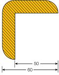 Prallschutz gelb/schwarz Winkel-Kantenschutz 60/60