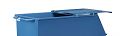 Klappbarer Deckel blau RAL 5007 Kastenmaß LxBxH: 1321 x 794 x 735 mm