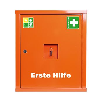 Verbandschrank EUROSAFE orange Füllung Industrie Norm nach DIN 13169