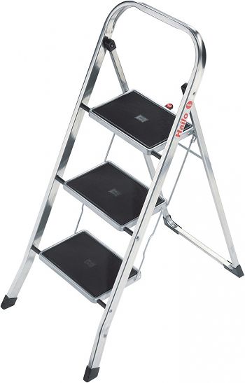 Alu-/Stahl-Trittleiter, K60 Standard- Line, 3 Stufen, Arbeitsh.ca. 270 cm