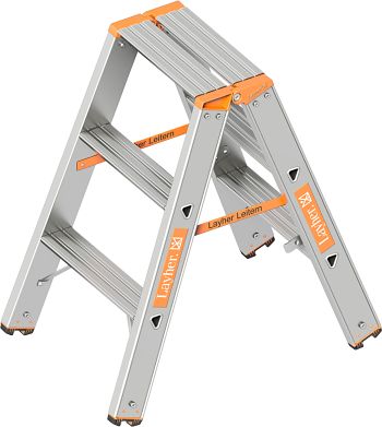 Stufenstehleiter 2 x 3 Stufen, Länge 0,75 m