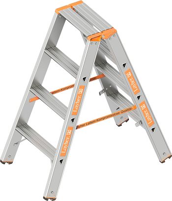 Stufenstehleiter 2 x 4 Stufen, Länge 1,00 m