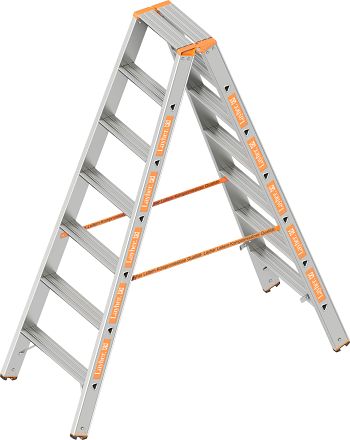Stufenstehleiter 2 x 7 Stufen, Länge 1,75 m