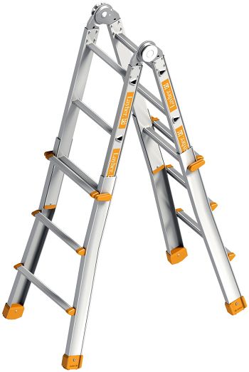 Teleskopleiter 4 x 3 Auftritte, max. Länge 2,99 m