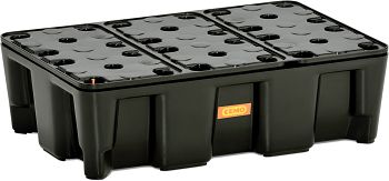 PE-Kleingebindewanne, 25 l, mit PE-Rost; B x T x H 600 x 400 x 180 mm