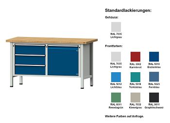 Kastenwerkbank Mod. 106 V BxTxH 1500 x 700 x 840 mm