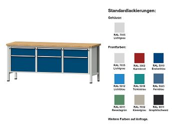 Kastenwerkbank Mod. 223 V BxTxH 2000 x 700 x 840 mm