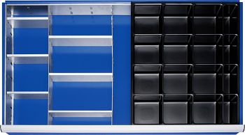 Einteilungssortiment XXL 60-90 Kleinteileeinsatz 26-Mulden+3TW + 6TB
