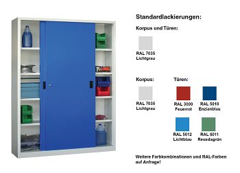 Großraumschrank mit Schiebetüren HxBxT 1950 x 1500 x 600 mit