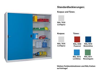Großraumschrank mit Schiebetüren HxBxT 1950 x 2000 x 500 mit