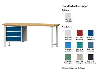 Kombiwerkbank Modell 726 V BxTxH 2000 x 700 x 840 mm