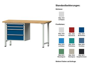 Kombiwerkbank Modell 707 V BxTxH 1500 x 700 x 840 mm