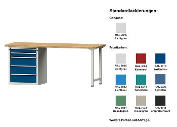 Kombiwerkbank Modell 830 V BxTxH 2000 x 700 x 840 mm