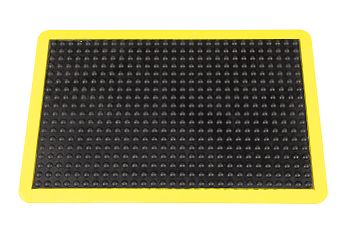 Arbeitsplatzmatte Yoga Dome Basic schwarz/gelb, Einzelmatte 60 x 90 cm