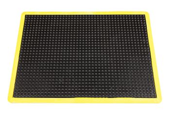 Arbeitsplatzmatte Yoga Dome Basic schwarz/gelb, Einzelmatte 90 x 120 cm