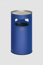 Abfall/Ascherbehälter blau RAL 5010, HxØ: 760 x 420 mm