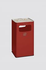 Abfall/Ascherbehälter rot RAL 3000 HxBxT: 755 x 430 x 430 mm