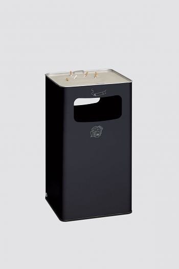 Abfall/Aschebehälter anthrazit RAL 7021, HxBxT: 755 x 430 x 430 mm