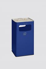 Abfall/Ascherbehälter blau RAL 5010 HxBxT: 760 x 425 x 425 mm