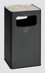 Abfall/Ascherbehälter antik-silber- struktur. HxBxT: 755 x 430 x 430 mm