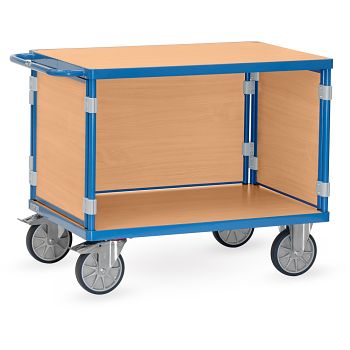 Tischwagen mit 3 Wänden Ladefläche 850x500 mm, Tragkr. 500 kg