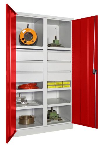 RAL 7035 Lichtgrau/RAL 3000 Feuerrot 