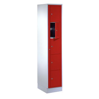 lichtgrau RAL 7035/feuerrot RAL 3000 