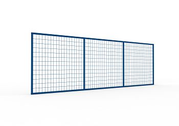 Rückwandgitter QR, RAL 5010 LxH: 3600 x 1100 mm