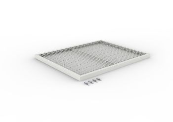 Drahtgitterfachboden 150 kg, RAL 7035 1000 x 800, kpl. mit Fachbodenträgern