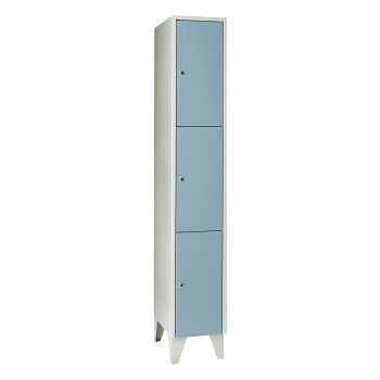 mit Füßen, Lichtgrau RAL 7035/Taubenblau RAL 5014 