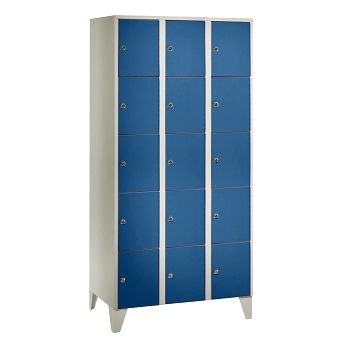 mit Füßen, Lichtgrau RAL 7035/Enzianblau RAL 5010 