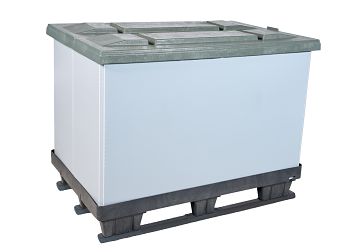Faltbox 800 x 1200 x 930 mm mit 3 Kufen ohne Ladeklappe