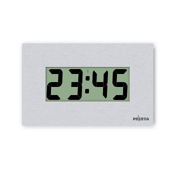 Funk-Wanduhr, LCD-Digitaluhr Stunde und Minute, Netzbetrieb 230 V