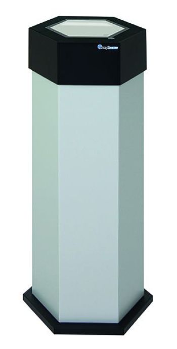 Abfallsammler sixco touchless, mit Ladegerät, 1 x 45 l, lichtgrau