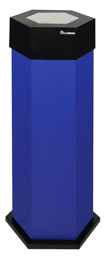 Abfallsammler sixco touchless, mit Ladegerät, 1 x 45 l, blau-metallic